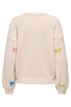 Onlbrunhilda Life Ls Bow O-Neck Knt