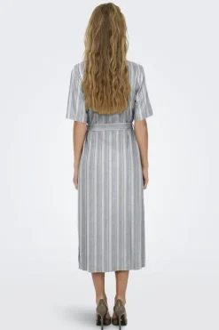 Onlcaro S/S Linen Bl Belt Dress Cc