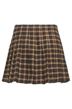 Onlcat Life Plisse Check Skirt