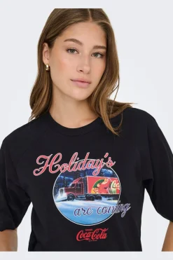 Onlcoca Cola Xmas Life S/S Top