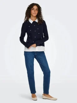 Onldolly Ls Woven Mix Pearl Pull Cc Knt