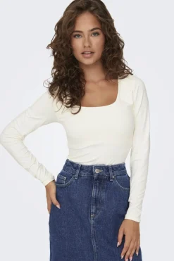 Onlea L/S 2-Way Deep Neck Top