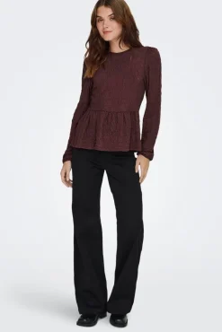 Onlgiavanna L/S Peplum Top