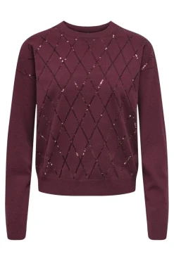 Onlhalifax Ls Sequins O-Neck Knt