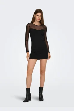 Onlheart-Becki L/S Mix Bodycondress
