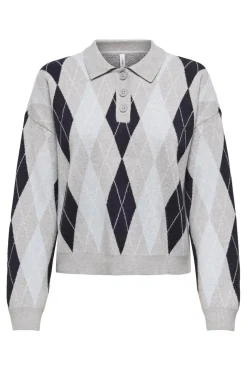 Onlibi Ls Check Polo Cc Knt