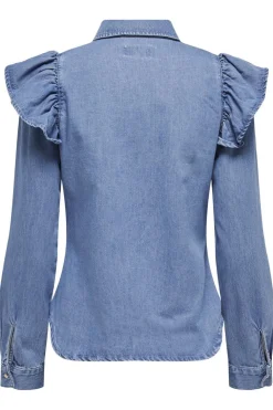 Onlindigo Ls Frill Shirt Qyt