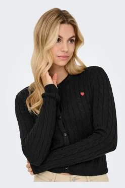 Onlkatia Ls Cable Button Cardigan Cc Knt