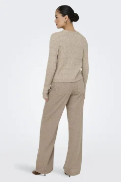 Onlkatia Ls Cable V-Neck Cardi Knt Nca