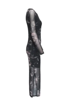 Onlkaya Life Ls Midi Mesh Dress