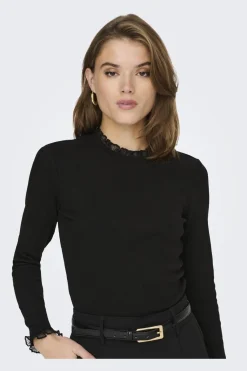 Onlleslie L/S Lace Mix Top