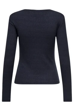 Onllinea L/S O-Neck Button Top Cc