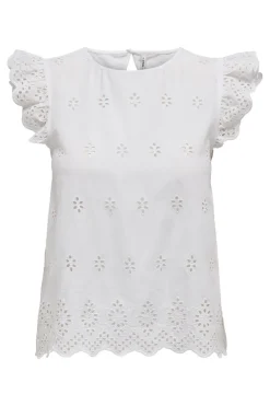 Onllou Life Emb S/S Open Back Top