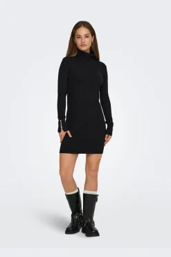Onllouis Ls Rollneck Cable Dress At Knt