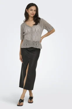 Onllovely Ss Glitter Button Top Knt