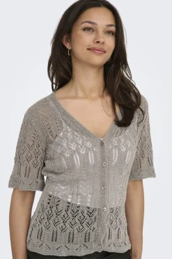 Onllovely Ss Glitter Button Top Knt