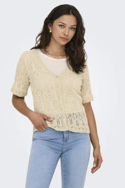 Onllovely Ss Glitter Button Top Knt