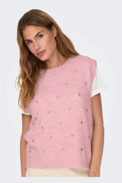 Onlmelody Sl Embroidery O-Neck Knt