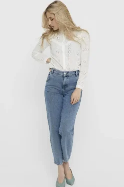 Onlmiriam Ls Emb Anglaise Blouse