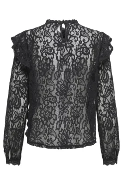 Onlnew Karo Ls Lace Ruffle Top