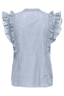 Onlraina S/L V-Neck Ruffle Top Ox