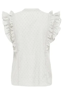 Onlraina S/L V-Neck Ruffle Top Ox