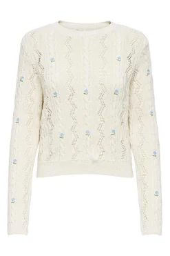 Onlrita Life Ls Embr Cable Knt