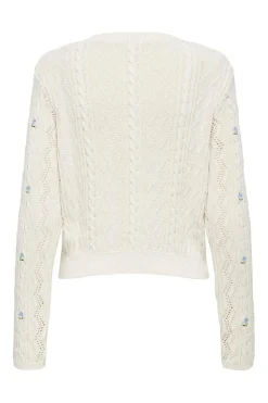 Onlrita Life Ls Embr Cable Knt