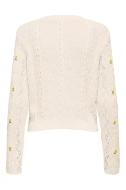 Onlrita Life Ls Embr Cable Knt