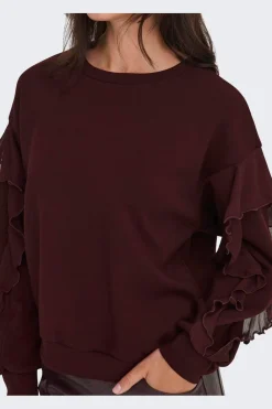 Onlscarlet L/S Flounce Swt