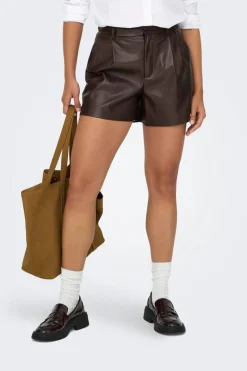 Onlsmooth Faux Lea Shorts 2