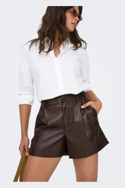 Onlsmooth Faux Lea Shorts 2