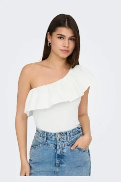 Onlsoffy One Shoulder Mix Top Box
