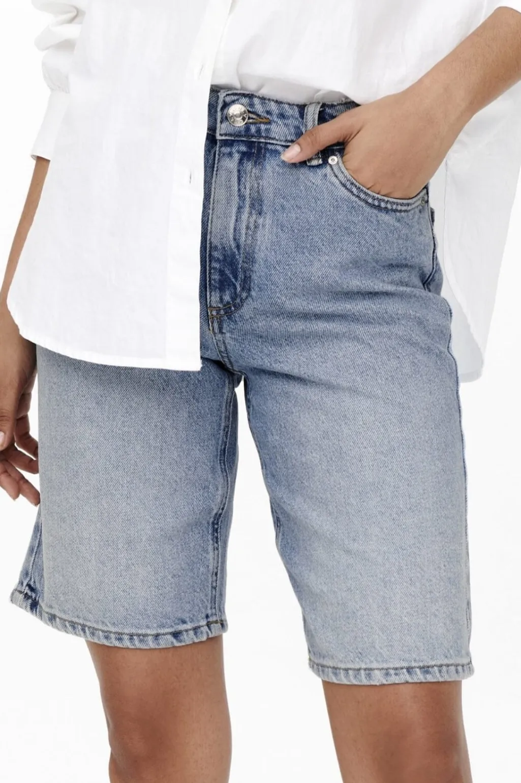 Onlsonny hw wide dnm shorts