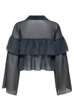 Onlsuzzi L/S Frill Tie Top Ox