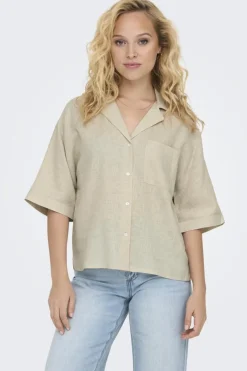 Onltokyo Life Ss Linen Bl Shirt