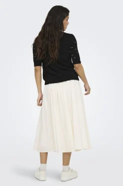 Onlvenice Life Ss Pearl O-Neck Knt