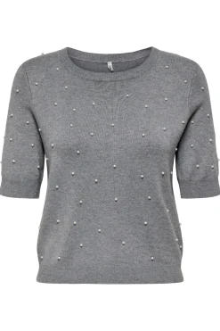 Onlvenice Life Ss Pearl O-Neck Knt