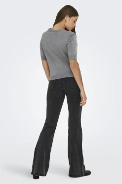 Onlvenice Life Ss Pearl O-Neck Knt