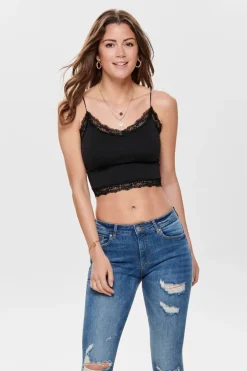 Onlvicky Lace Seamless Cropped Top