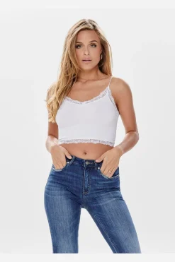 Onlvicky Lace Seamless Cropped Top