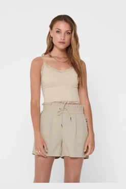 Onlvicky Lace Seamless Cropped Top