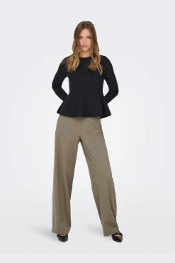 Onlvilda Ls Peplum O-Neck Knt