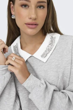 Onlwillow L/S O-Neck Emb. Ub Swt