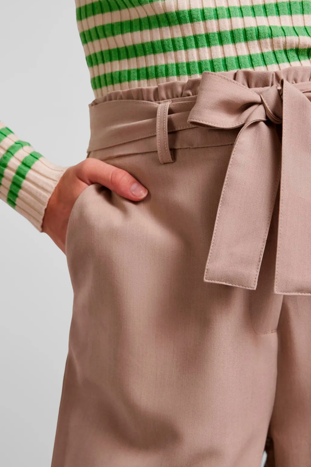 PcBoss Hw Paperbag Straight Pants Noos