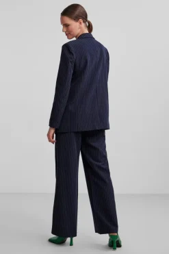 Pcbossy Ls Loose Striped Blazer Noos