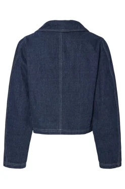 Pcfabia Ls V-Neck Denim Top Fsy