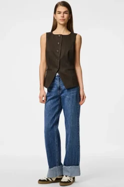 Pcfalka Sl Pinstriped Vest Fsy