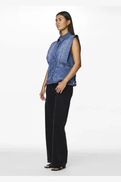 Pcfemma Loose Denim Vest Fsy