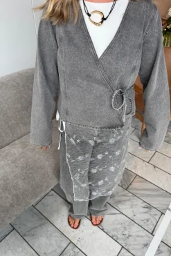 Pcfenna Ls Denim Wrap Shirt Fsy